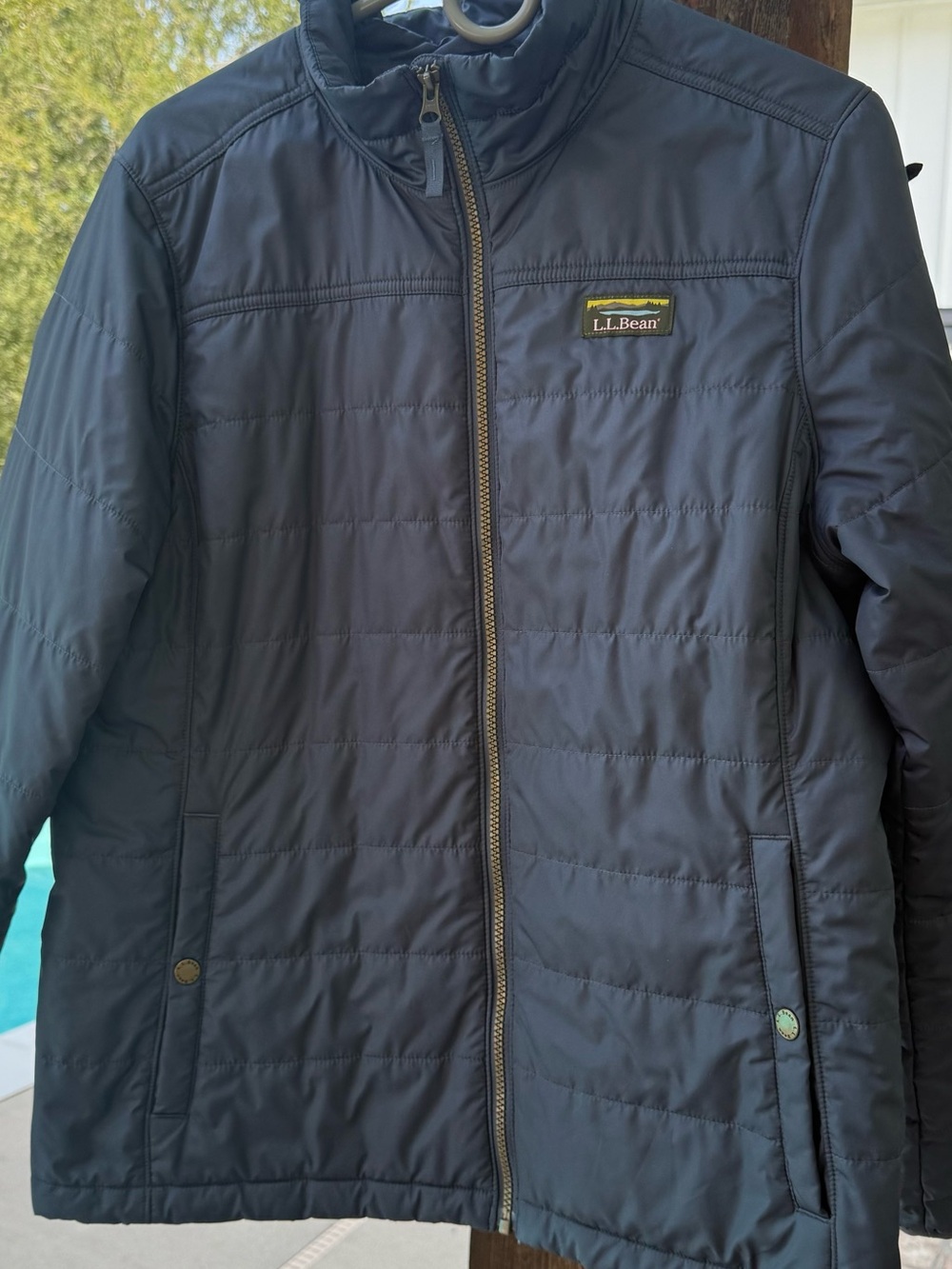 L.L.Bean Women’s Mountain Classic Puffer Jacket Color Gun Metal Grey Size Large